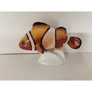 Vintage Hollohaza Hungary Porcelain Nemo Clown Fish Figurine 1992